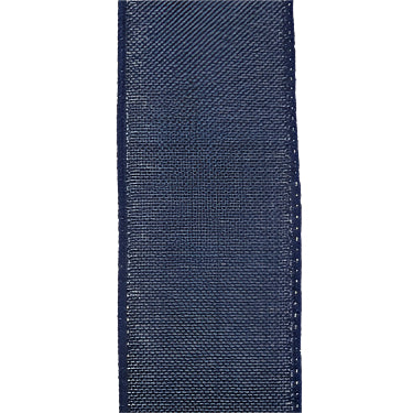 2.5"X10Y Navy-Dk Blue Poly Linen Ribbon X314840-25