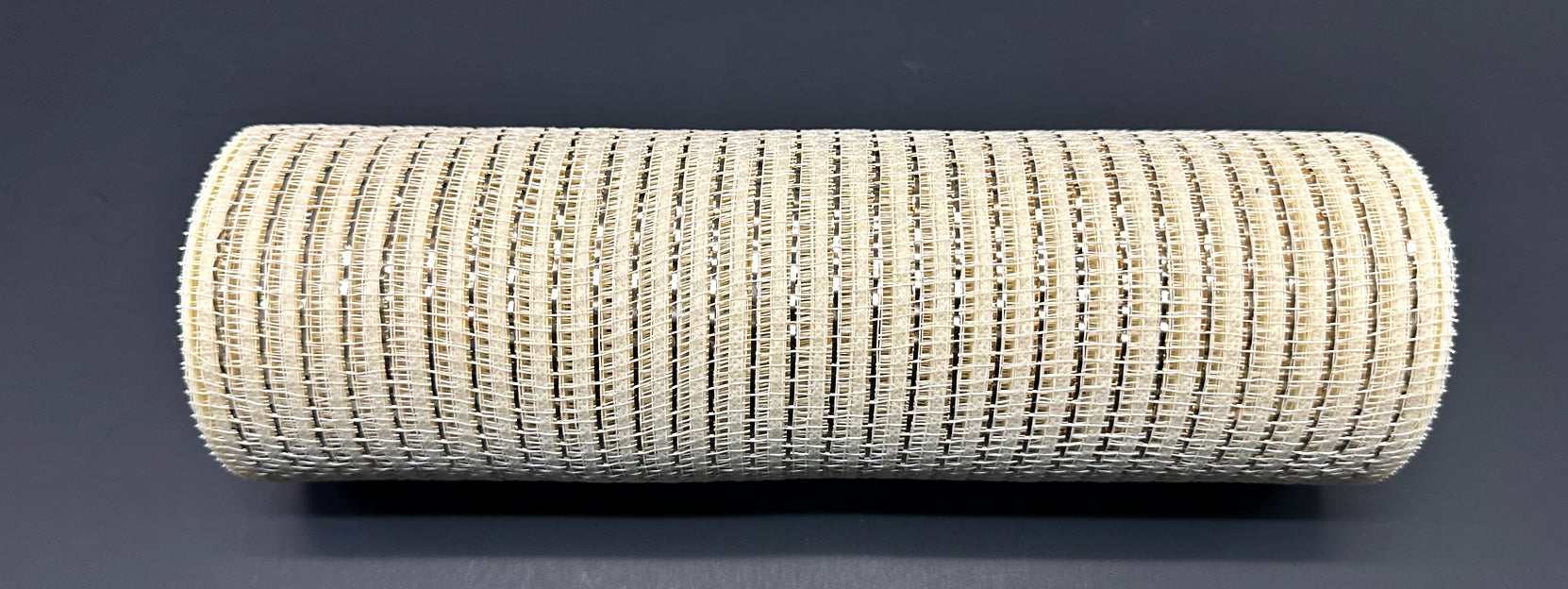 10"X10Y Ivory/Champagne Breeze Metallic Mesh XB240810-18