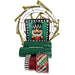 nutcracker wreath kit with emerald mesh, sign with black white edge and red, green, black, white ribbons, gold wreath form