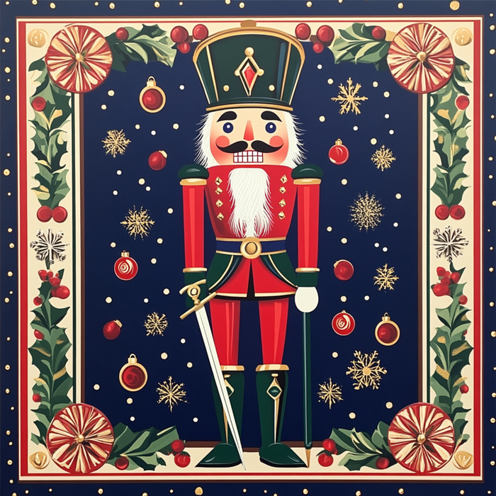 10" x 10" Red Nutcracker with Sword Sign TTE-015