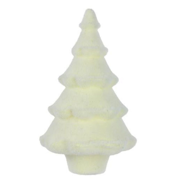 12"Hx7"Dia Flocked Full Tree 4 Asst Christmas Colors XT859098