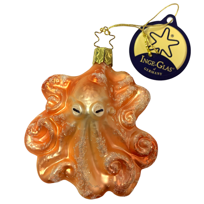 Octopus Christmas Ornament Inge-Glas of Germany 1-018-11