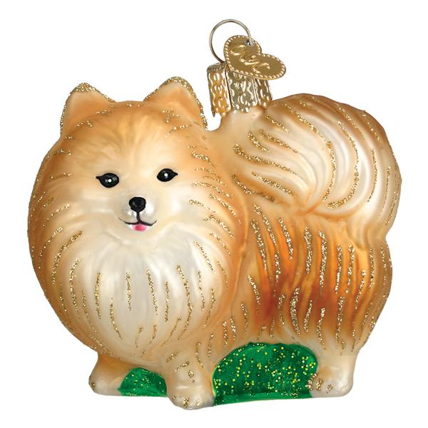 Standing Pomeranian Ornament  Old World Christmas  12622