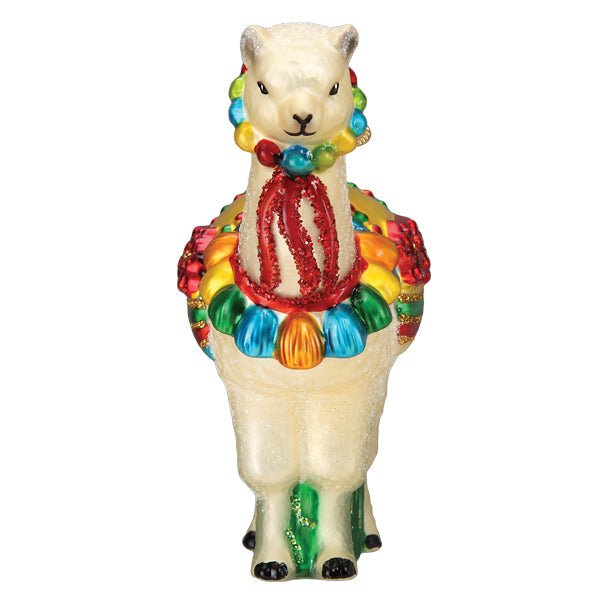 Festive Alpaca Ornament  Old World Christmas  12642