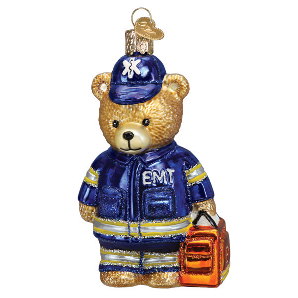 Emt Teddy Bear Ornament  Old World Christmas  12648