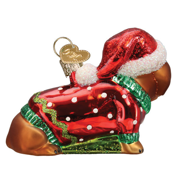 Dashing Dachshund Puppy Ornament  Old World Christmas  12649