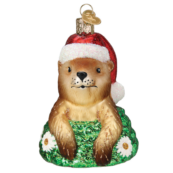 Santa Groundhog Old World Christmas Ornament 12661