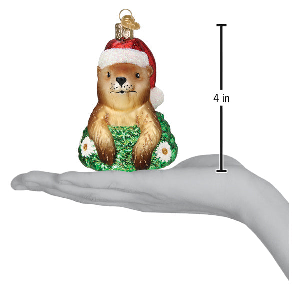 Santa Groundhog Old World Christmas Ornament 12661