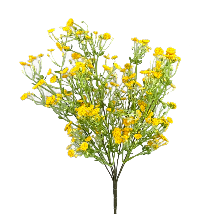 19" Yellow Plastic Gypso Bush with 7 Stems 13568YW