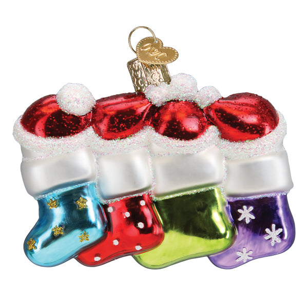 Snow Family Of 4 Ornament  Old World Christmas  24218