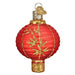 Experience the charm of the "Chinese Lantern Old World Christmas Ornament 32405," a beautifully hand-painted glass ornament designed to resemble a traditional Chinese lantern. This exquisite piece is adorned with shimmering gold glitter patterns and completed with a metallic golden cap, making it an ideal choice for your Christmas decorations.