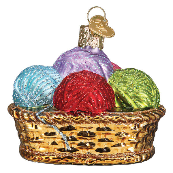 Basket Of Yarn Ornament  Old World Christmas  32530