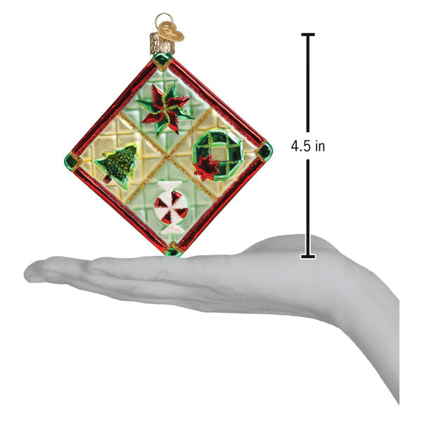 Christmas Quilt Ornament  Old World Christmas  32550