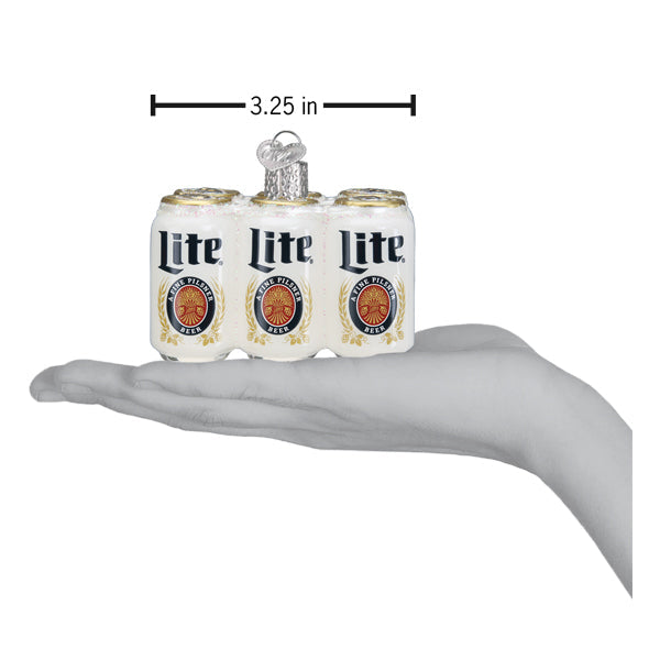 Miller Lite Six Pack Old World Christmas Ornament 32564