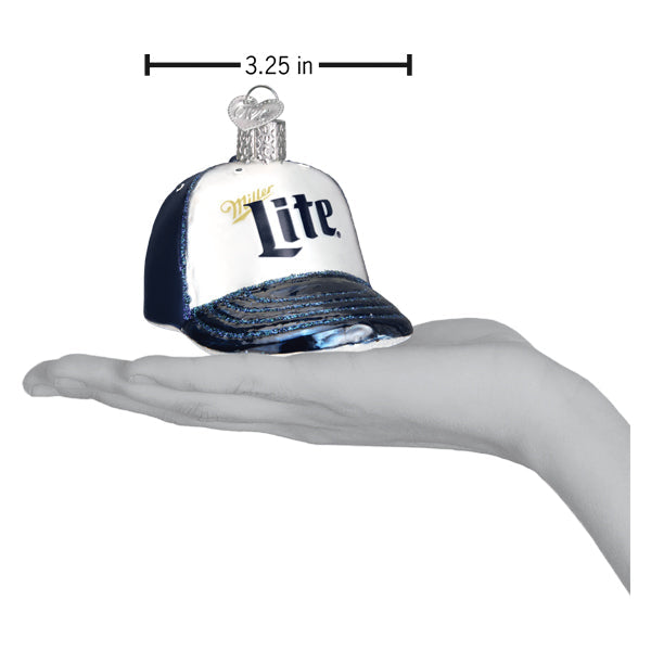 Miller Lite Baseball Cap Old World Christmas Ornament 32565