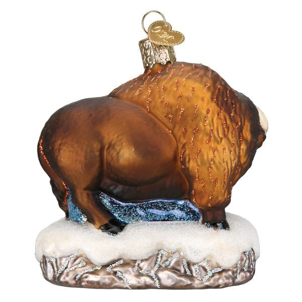 Santa With Bison Ornament  Old World Christmas  40305