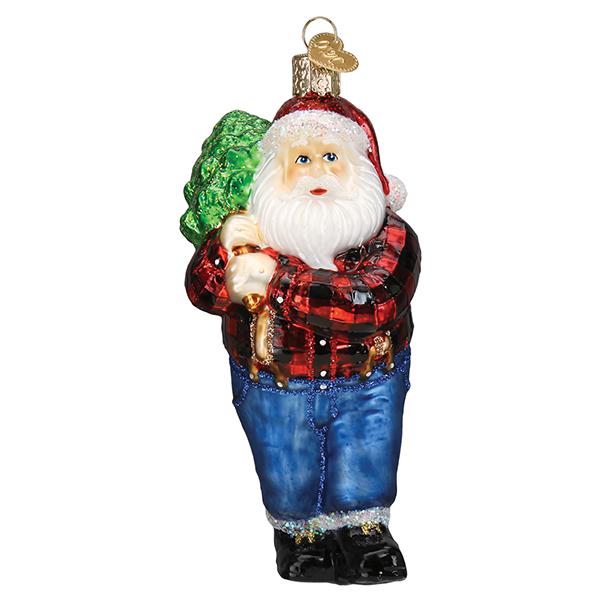 Lumberjack Santa Ornament Old World Christmas Ornament 40318