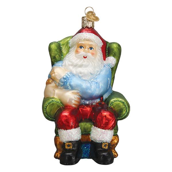 40323   Santa Vaccinated Ornament   Old World Christmas Ornament