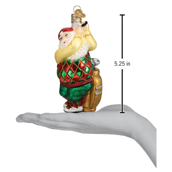 Golfing Santa Ornament  Old World Christmas  40329