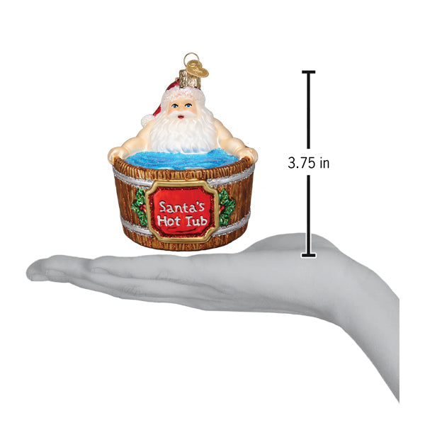 Santa's Hot Tub Ornament  Old World Christmas  40330