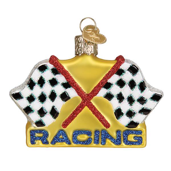 Racing Flags Old World Christmas Ornament 44153