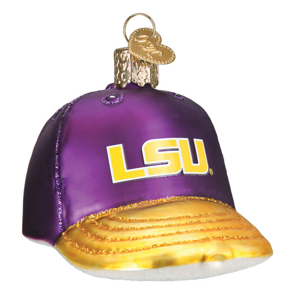 Lsu Baseball Cap Ornament  Old World Christmas  60319