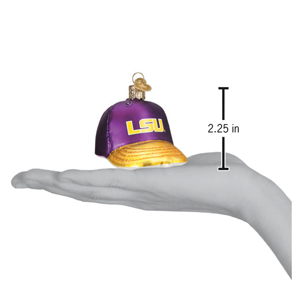 Lsu Baseball Cap Ornament  Old World Christmas  60319