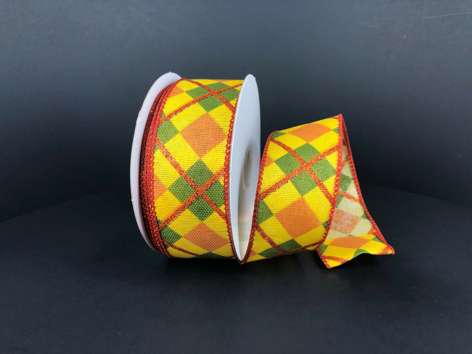 Fall Georangeina Plaid, 1.5"X10Y  Ribbon  61224-09-08