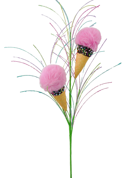 32" Pink Ice Cream Pick with 2 stems  62523PK