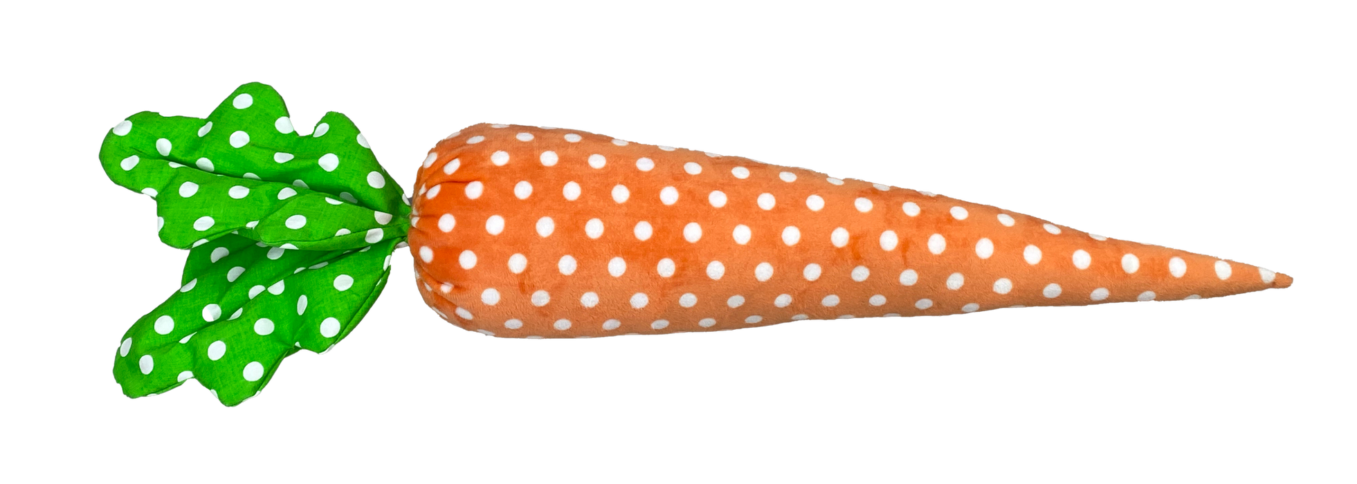 24" by 5"Orange Plush Polka Dot Carrot 63269OR