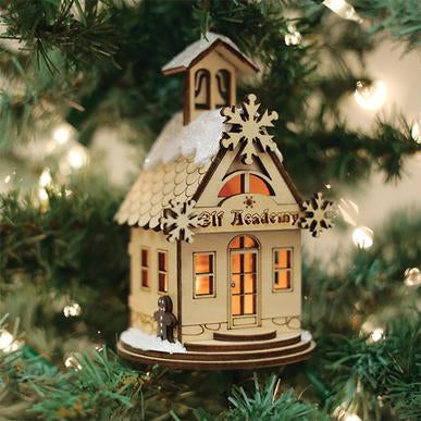 Elf Academy Schoolhouse  GC121 Old World Christmas Ornament 80019