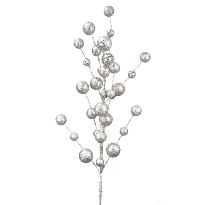 39" Platinum Glitter Ball Spray 84114PT