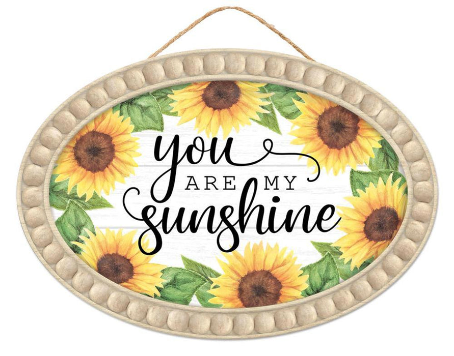 13"Lx9"H You Are My Sunshine Sign  Yellow/Brown/Green/Tan/White/Black  AP7207