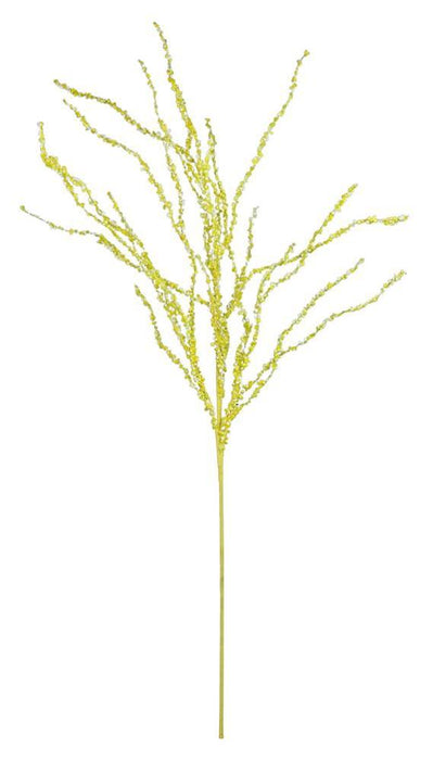 37"L Beaded Curly Twig Spray  Yellow  FH799129