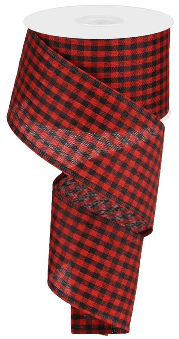 2.5"X10Yd Gingham Check  Red/Black  RGA1013WJ