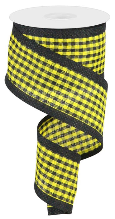 2.5"X10Yd Gingham/Royal  Yellow/Black  RGA803557