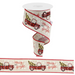 This 2.5" x 10-yard decorative ribbon showcases a gingham truck carrying a leopard-patterned Christmas tree, adorned with the words "Merry and Bright" in striking red script. Its wire edge offers added structure, while the red border perfectly frames the cheerful design, making it ideal for festive projects. The product name is RGC1628NF.