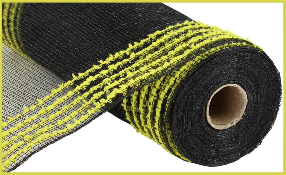 10.25"X10Yd Drift/Pp Wide Border Mesh  Black/Yellow  RY8115AA