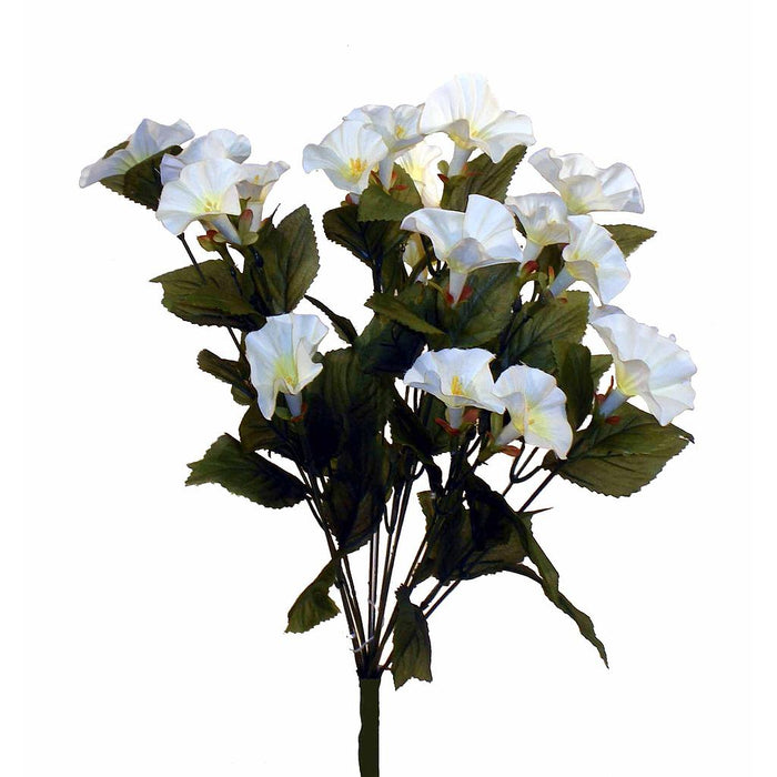 Petunia Bush  Cream And White With 14 Stems  S4935-WHT