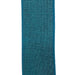 A close-up of the 2.5 Turquoise Canvas Ribbon X314840-39 reveals its textured woven fibers, slightly rough finish, and neatly sewn edges. Vertically aligned against a plain white background, this wired ribbon showcases a structured yet elegant appeal.