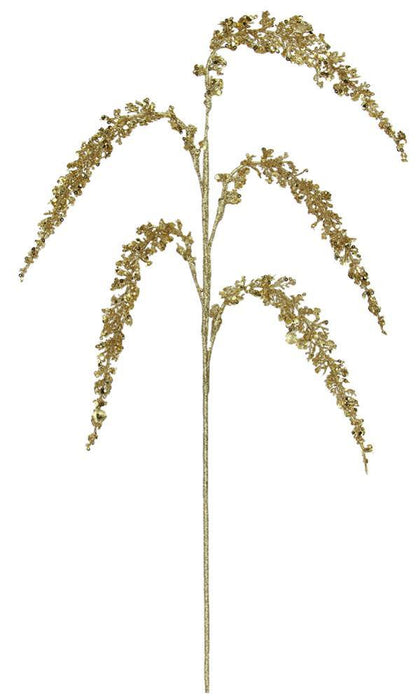 27"L Glitter Fern Spray  Gold  XS219408