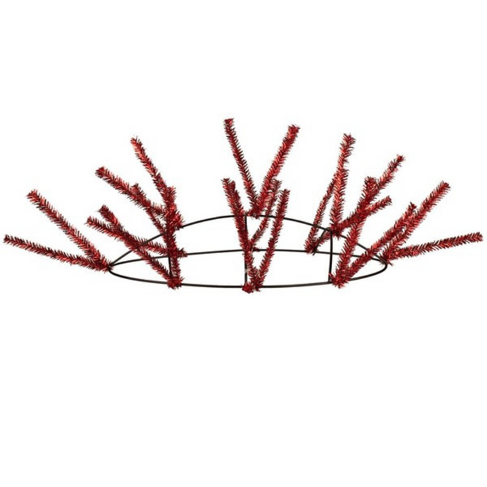 Work Oval Table Piece Red Metallic 15" XX747924