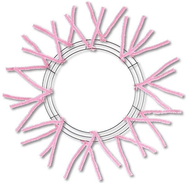 24" Pencil Wreath Pink Non-Metallic XX750422