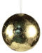 The 100Mm Metallic Ball Ornament, 18K Gold XY653608, with a textured, reflective surface is displayed against a white background.