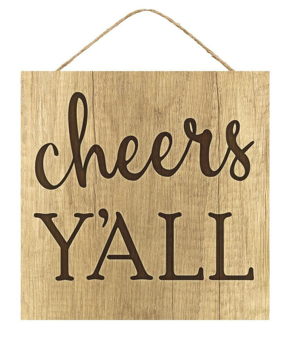 10" Cheers Y'all Sign AP7130