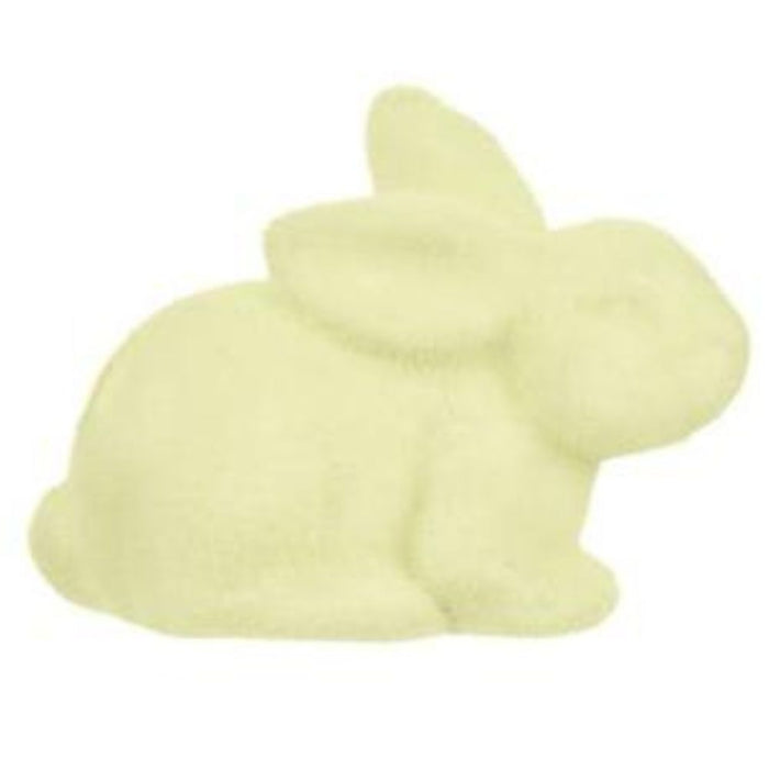 8.5"L X 6"H Flocked Laying Rabbit  6 Assorted Purple, Pink, Cream, Green, Blue, Yellow HE722998