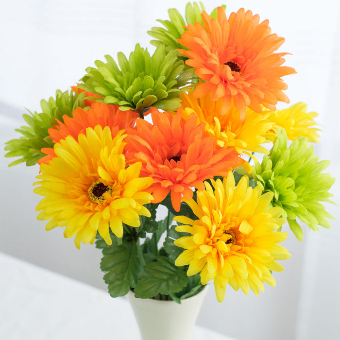 18" Citrus Gerber Daisy Bush with 12 Stems  30550CITRUS