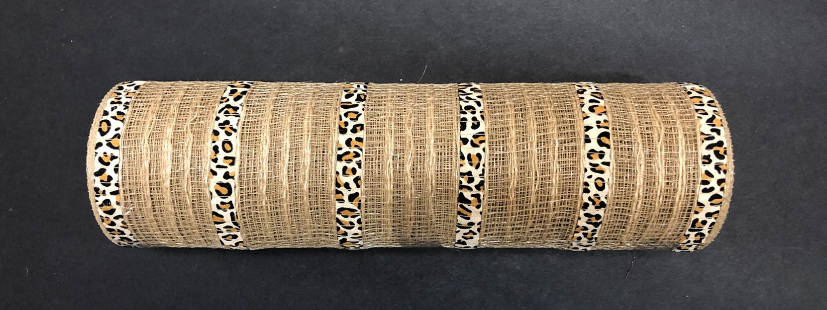 Natural Jute/Cheetah Print Mesh, 10"X10Y  Mesh   XB105610-38