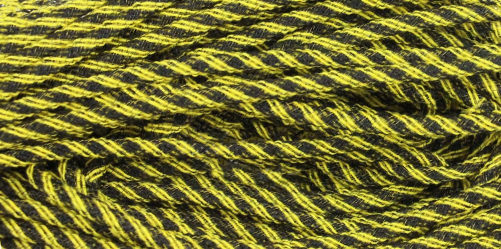 8Mmx30Yd Faux Jute Flex Tubing  Yellow/Black  RE3666CW