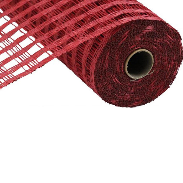 10" Cranberry Poly Burlap Check Mesh RP812888